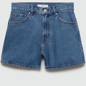 Mango High Rise Denim Shorts